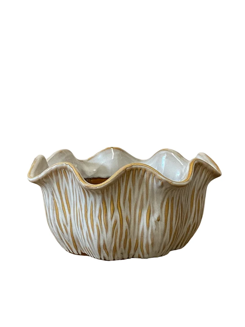 Schale „Loire“ Keramik D22,5 H10cm Off-White