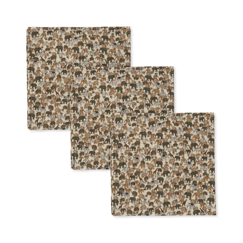 Mulltücher "Safari" 3er Pack