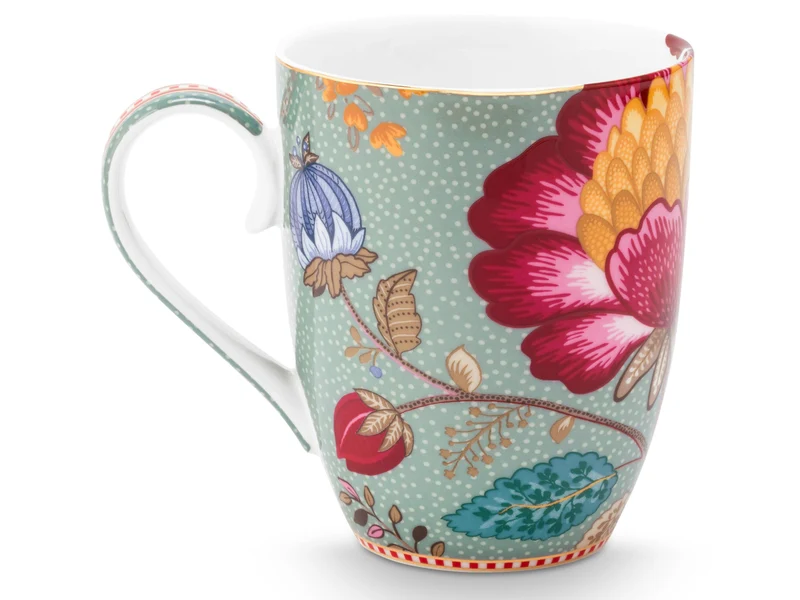 PIP STUDIO Blooming Tales Fantasy Blue Henkelbecher Large 0,36l Set2