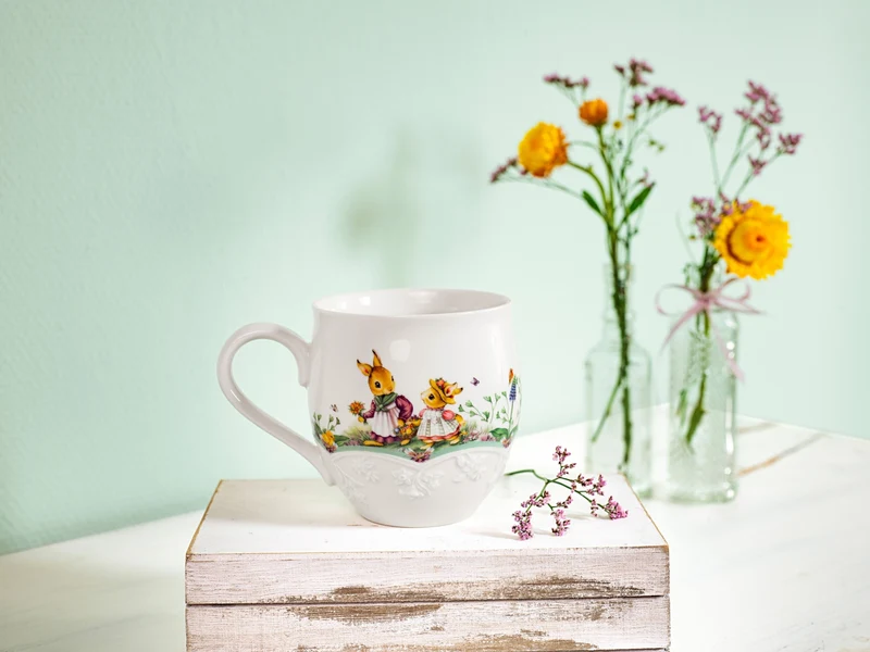 Villeroy & Boch Spring Fantasy Becher mit Henkel Blumenwiese 0,5l Set6