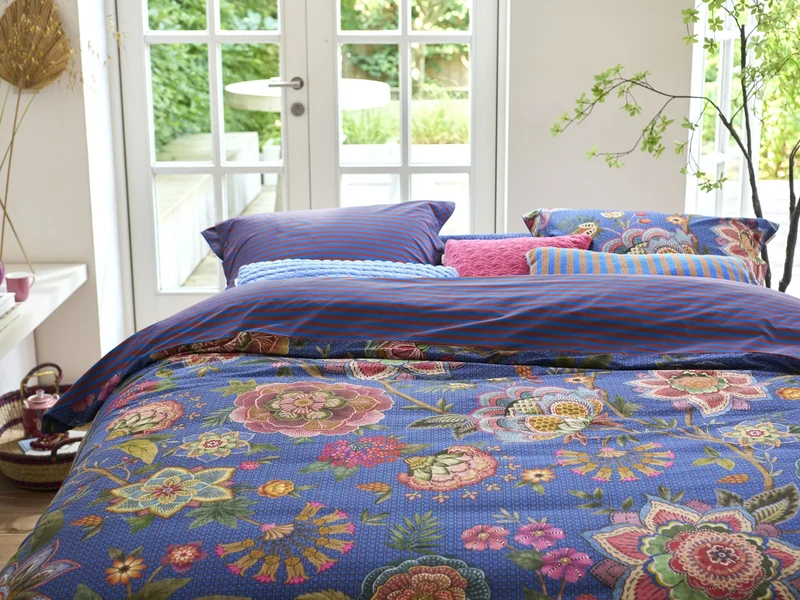 Pip Studio Bombay Bold Bettwäsche blau 135x200cm (1 Stück)