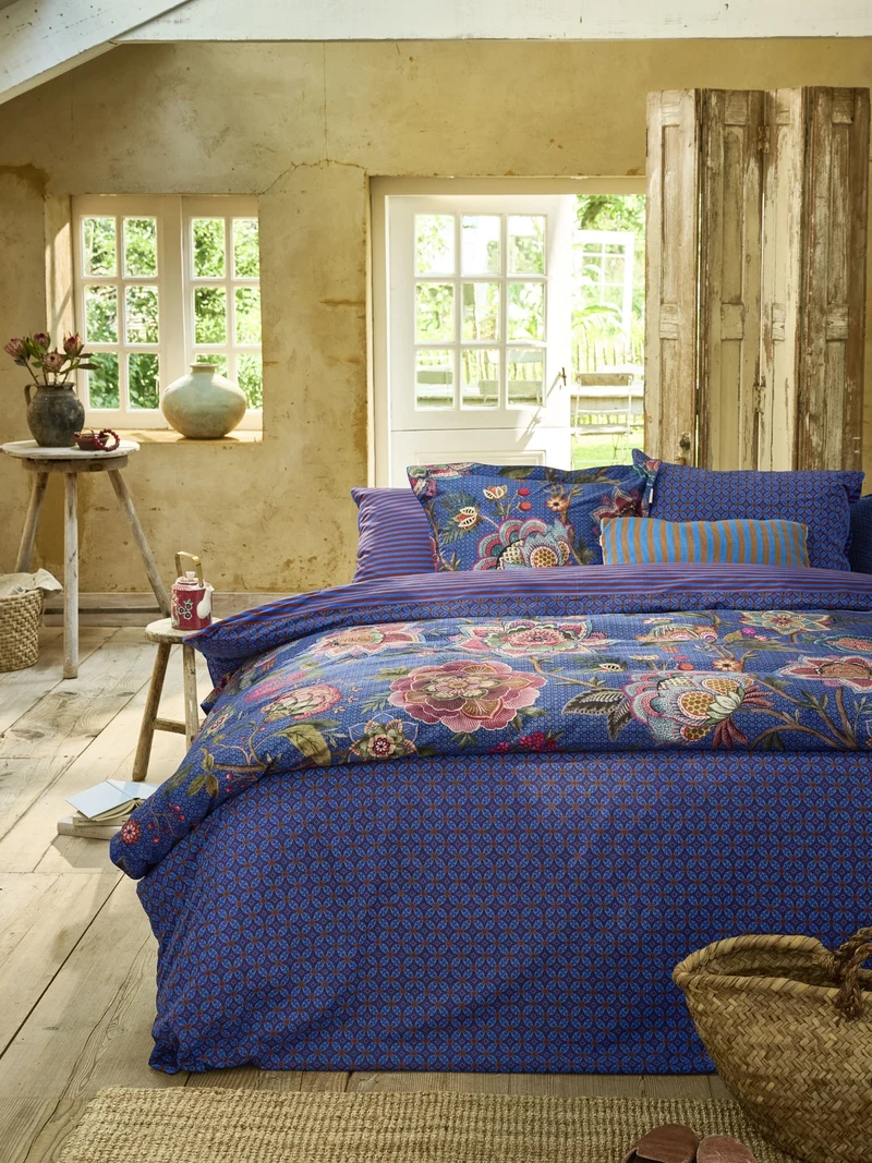 Pip Studio Bombay Bold Bettwäsche blau 135x200cm (1 Stück)
