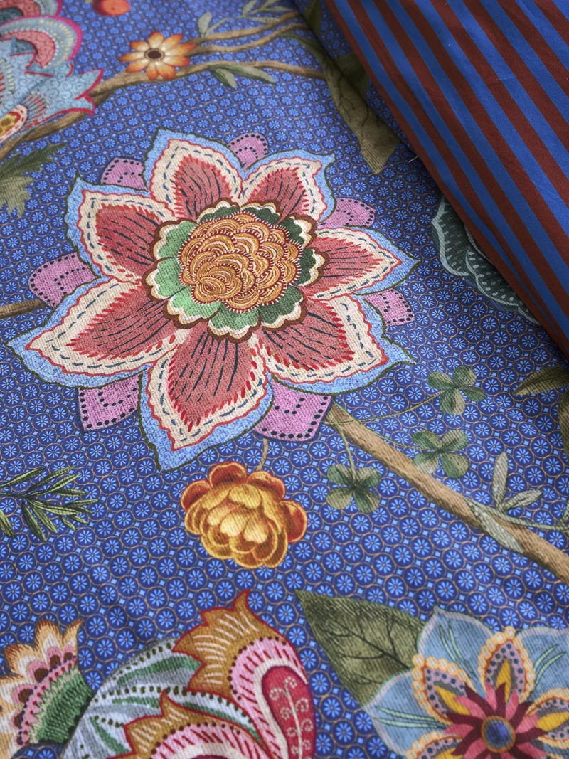Pip Studio Bombay Bold Bettwäsche blau 135x200cm (1 Stück)