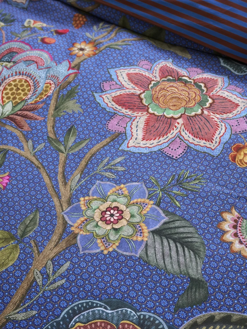 Pip Studio Bombay Bold Bettwäsche blau 135x200cm (1 Stück)