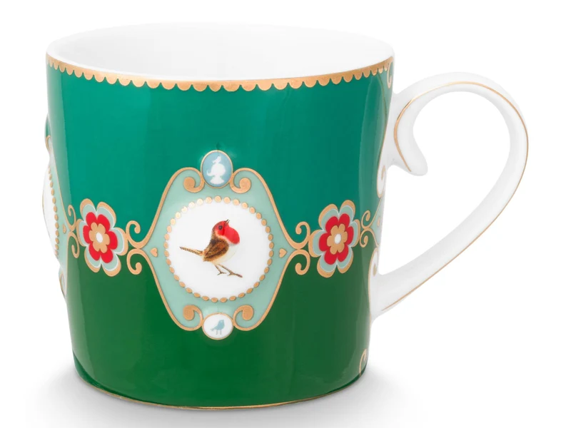 PIP STUDIO Love Birds Medallion Emerald-Green Tesset für eine Person 0,3l
