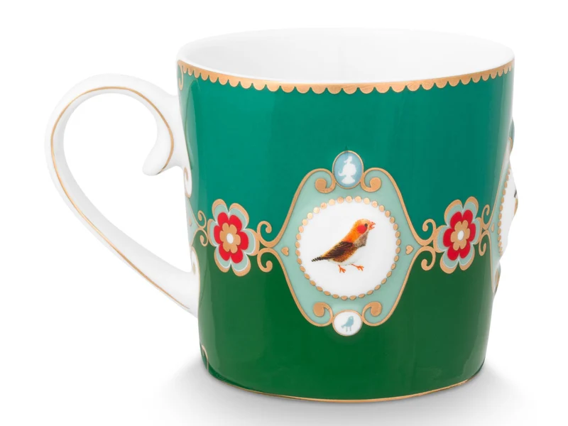 PIP STUDIO Love Birds Medallion Emerald-Green Tesset für eine Person 0,3l