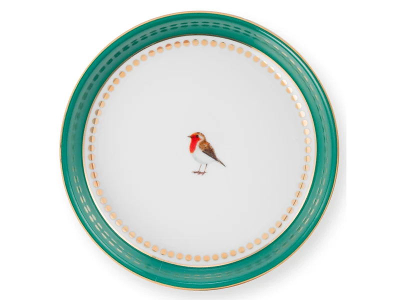 PIP STUDIO Love Birds Medallion Stripes Emerald-Green Teeset für eine Person 0,3l