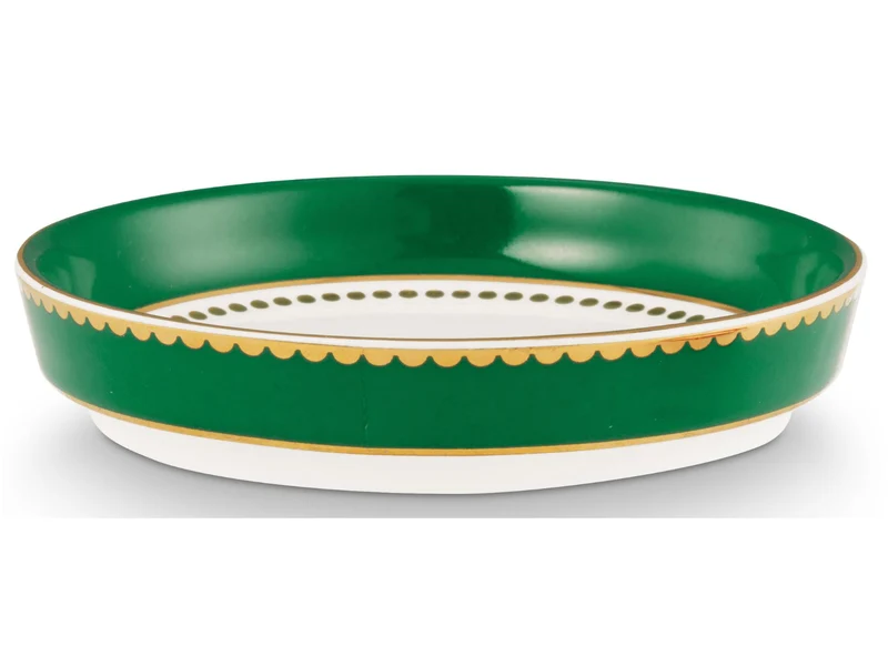 PIP STUDIO Love Birds Medallion Stripes Emerald-Green Teeset für eine Person 0,3l