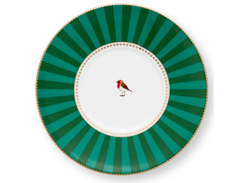 PIP STUDIO Love Birds Medallion Emerald-Green Tasse mit Untertasse 0,2l Set2