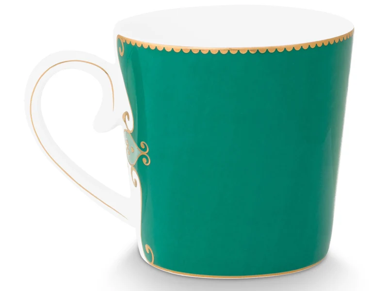 PIP STUDIO Love Birds Medallion Emerald Henkelbecher Large 0,25l Set2