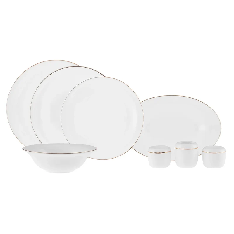 Karaca Fine Pearl Fame 58-Teiliges 12-Personen Geschirrset Gold