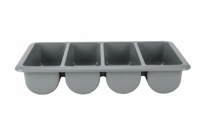 Hendi Besteckkasten – 4 Fächer GN 1/1 – Grau