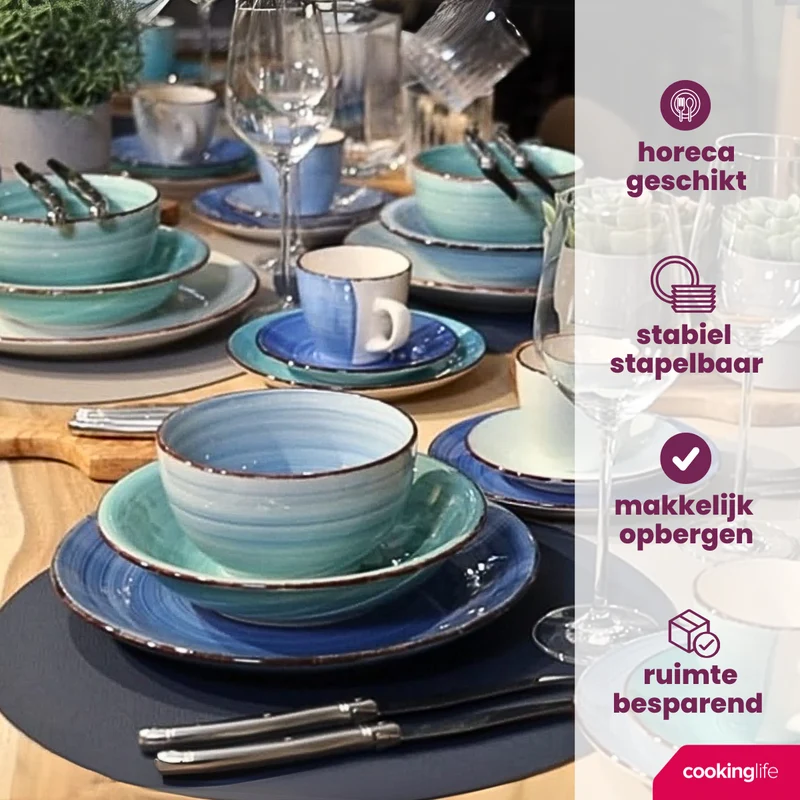 Cookinglife Becher Delice Blau 350 ml - 6 Stück
