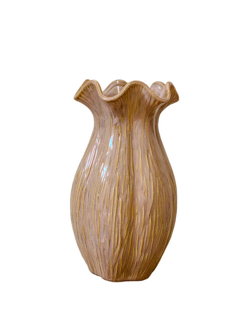 Vase „Loire“ Keramik D18 H32cm Altrosa