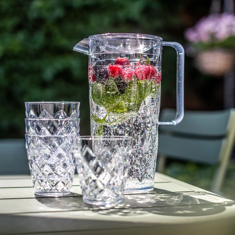 Kanne mit 4 Bechern CRYSTAL