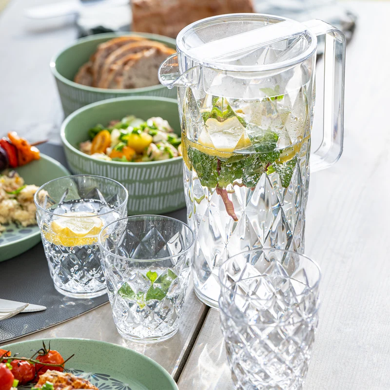 Kanne mit 4 Bechern CRYSTAL