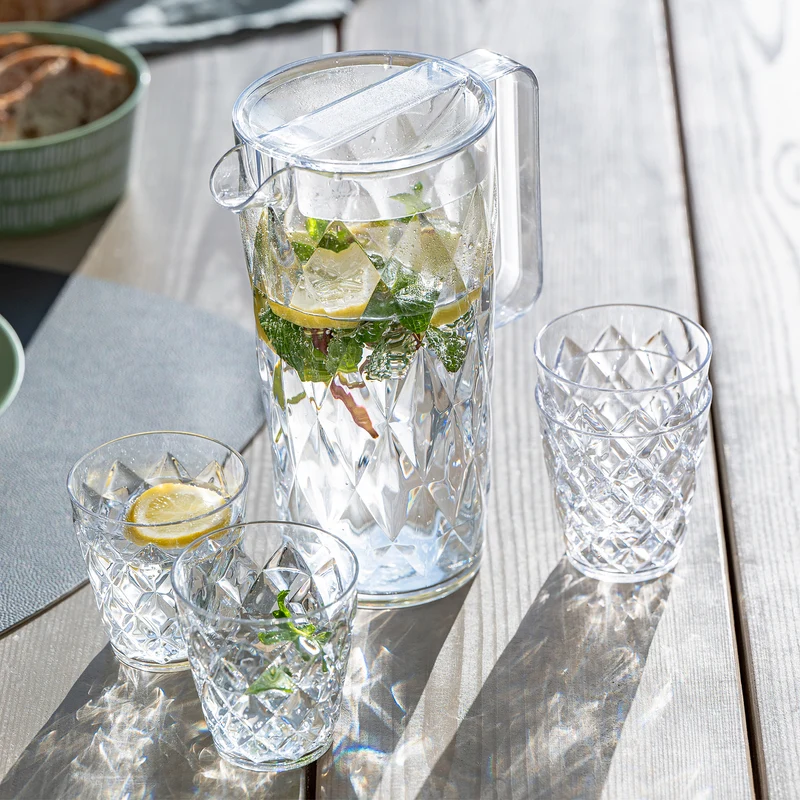 Kanne mit 4 Bechern CRYSTAL
