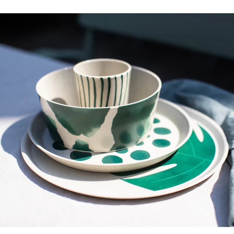 Schale CONNECT BOWL 0,9 MONSTERA SPLASH 2er-Set
