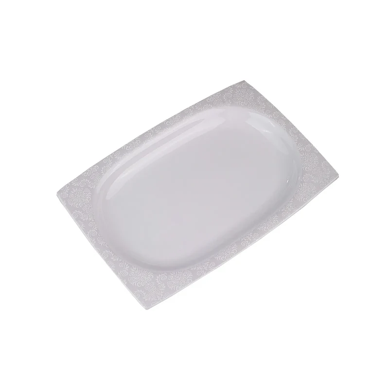 Karaca Fine Bone Ruffle 60-teiliges Quadratisches Tafelservice für 12 Personen