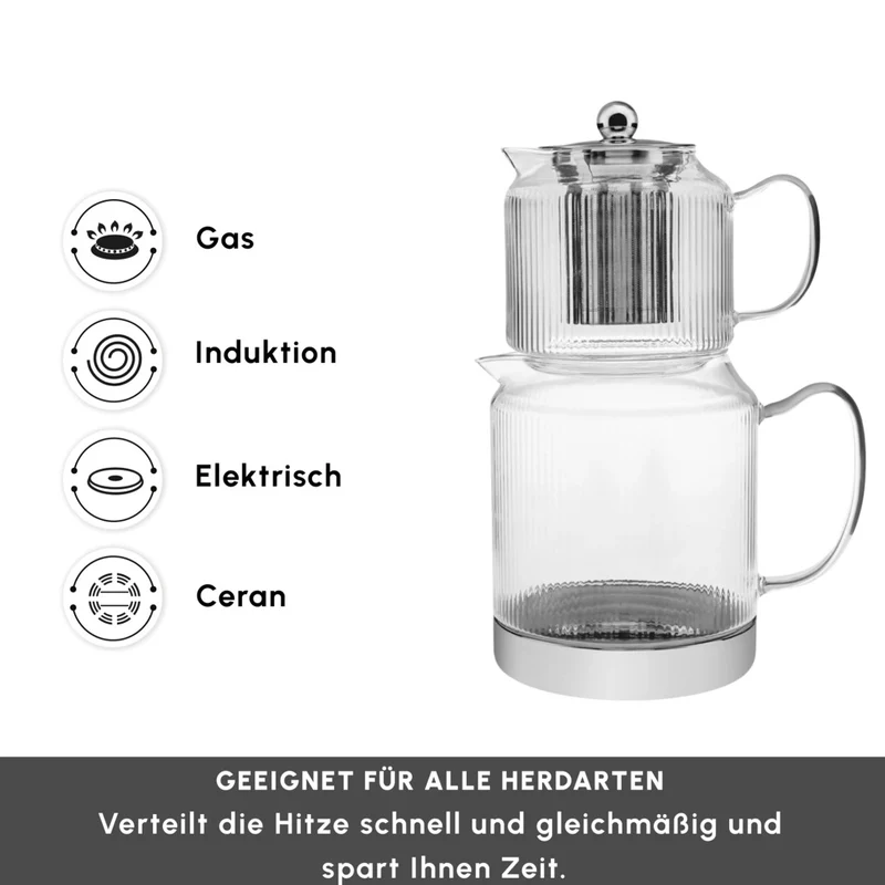 Karaca Kelly XL Glas-Teekanne