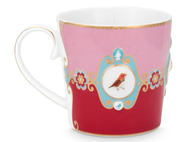PIP STUDIO Love Birds Medallion Red-Pink Teeset für eine Person