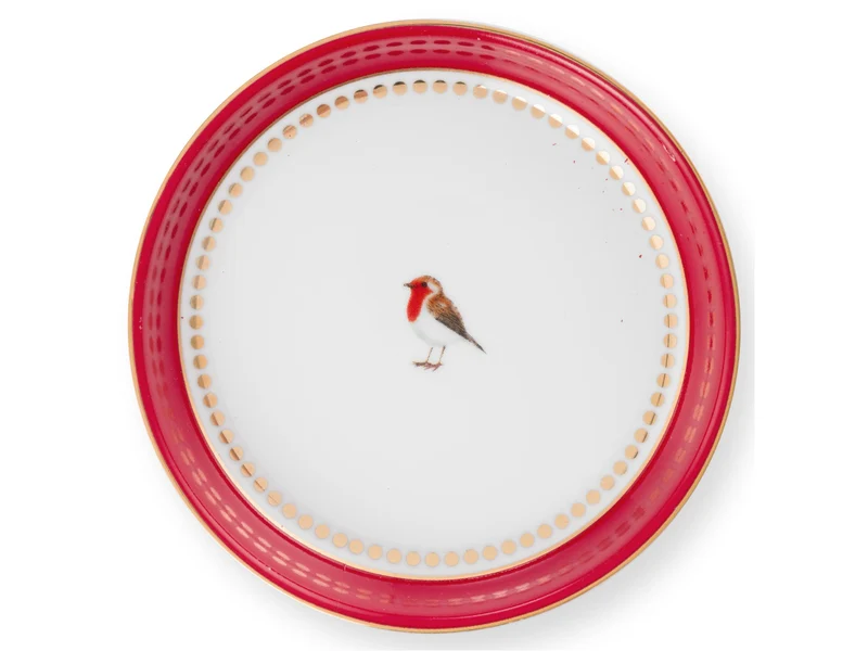 PIP STUDIO Love Birds Medallion Red-Pink Teeset für eine Person