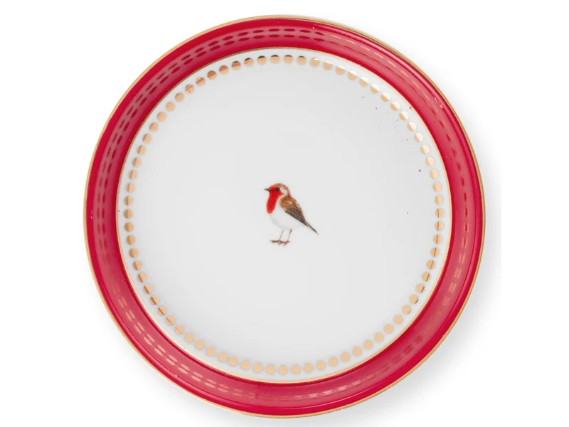 PIP STUDIO Love Birds Medallion Stripes Red-Pink Teeset für eine Person