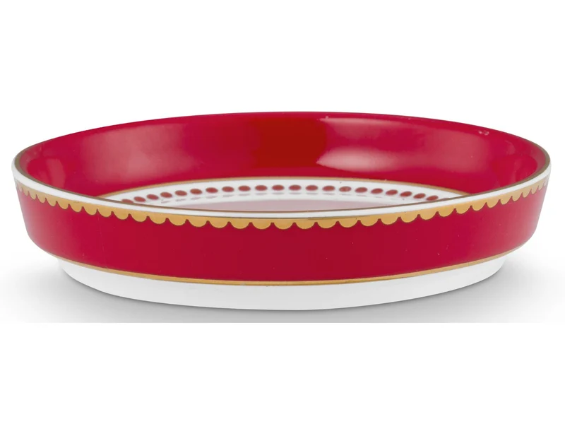 PIP STUDIO Love Birds Medallion Stripes Red-Pink Teeset für eine Person