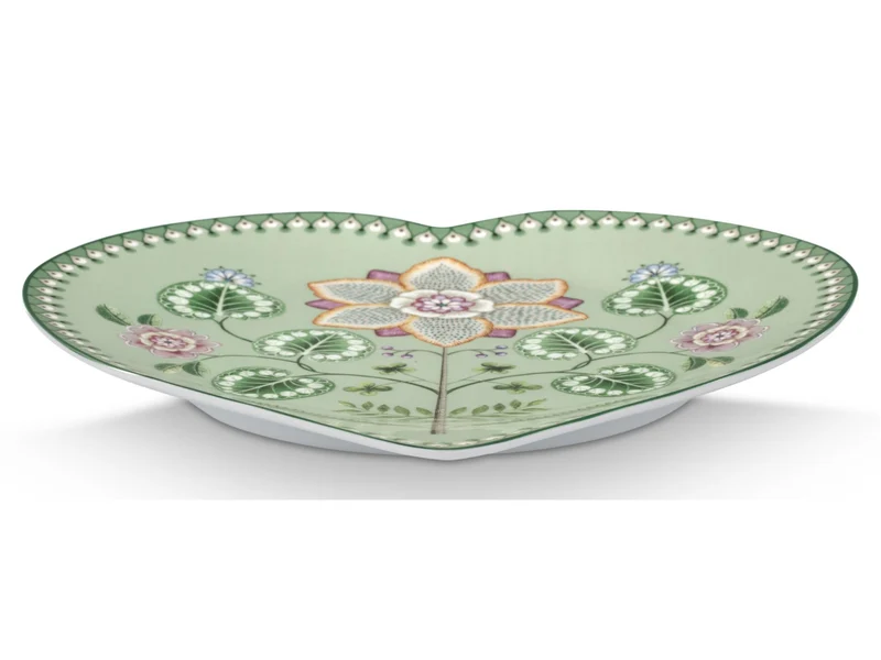 PIP STUDIO Lily&Lotus Light Green Herzformteller 21,5cm Set2