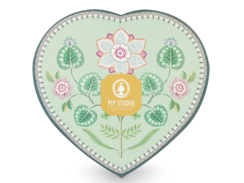 PIP STUDIO Lily&Lotus Light Green Herzformteller 21,5cm Set2