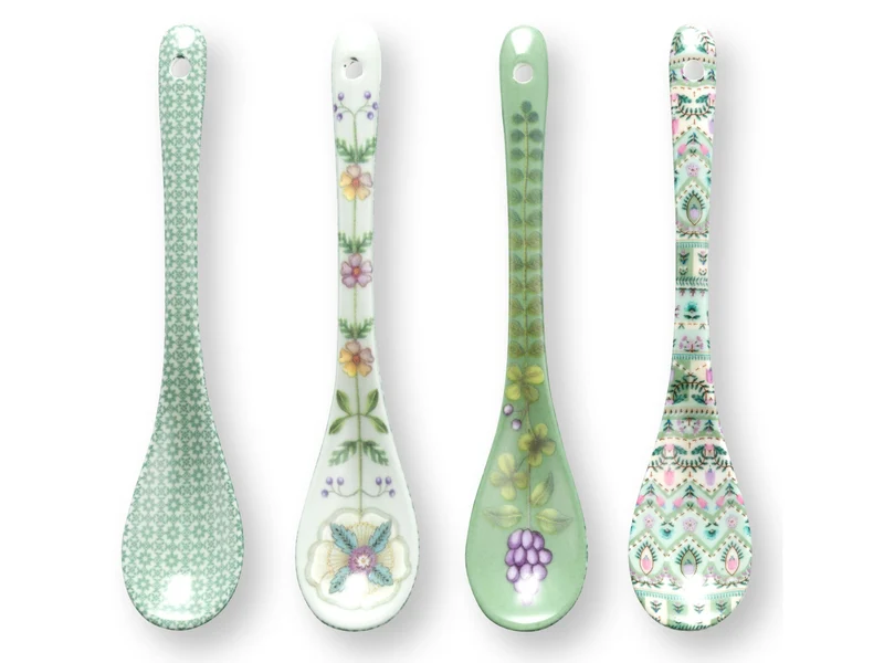 PIP STUDIO Lily&Lotus Light Green Teelöffel 13cm Set4