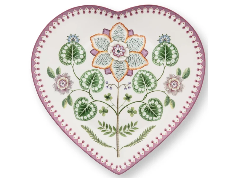 PIP STUDIO Lily&Lotus Lilac Herzformteller 21,5cm Set2