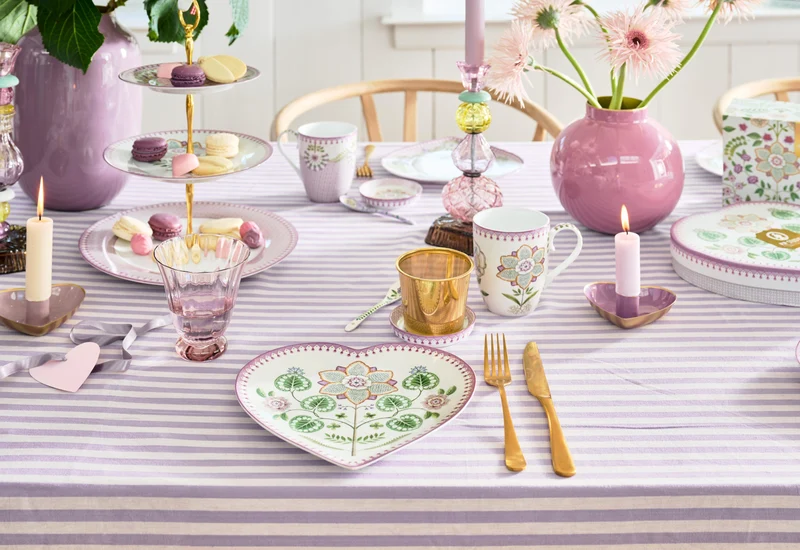 PIP STUDIO Lily&Lotus Lilac Herzformteller 21,5cm Set2