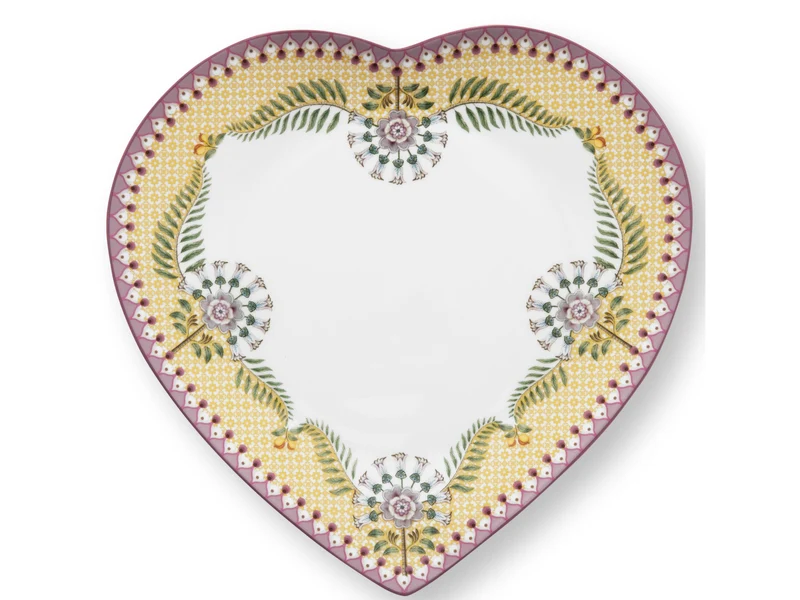 PIP STUDIO Lily&Lotus Yellow Herzformteller 21,5cm Set2