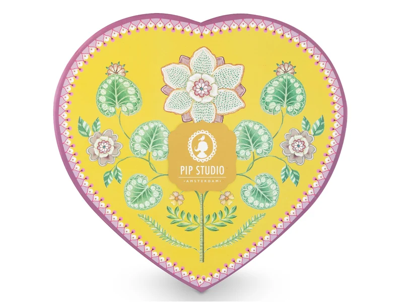 PIP STUDIO Lily&Lotus Yellow Herzformteller 21,5cm Set2