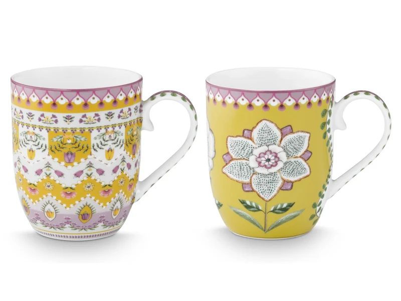 PIP STUDIO Lily&Lotus Yellow Henkelbecher Small 0,2l Set2