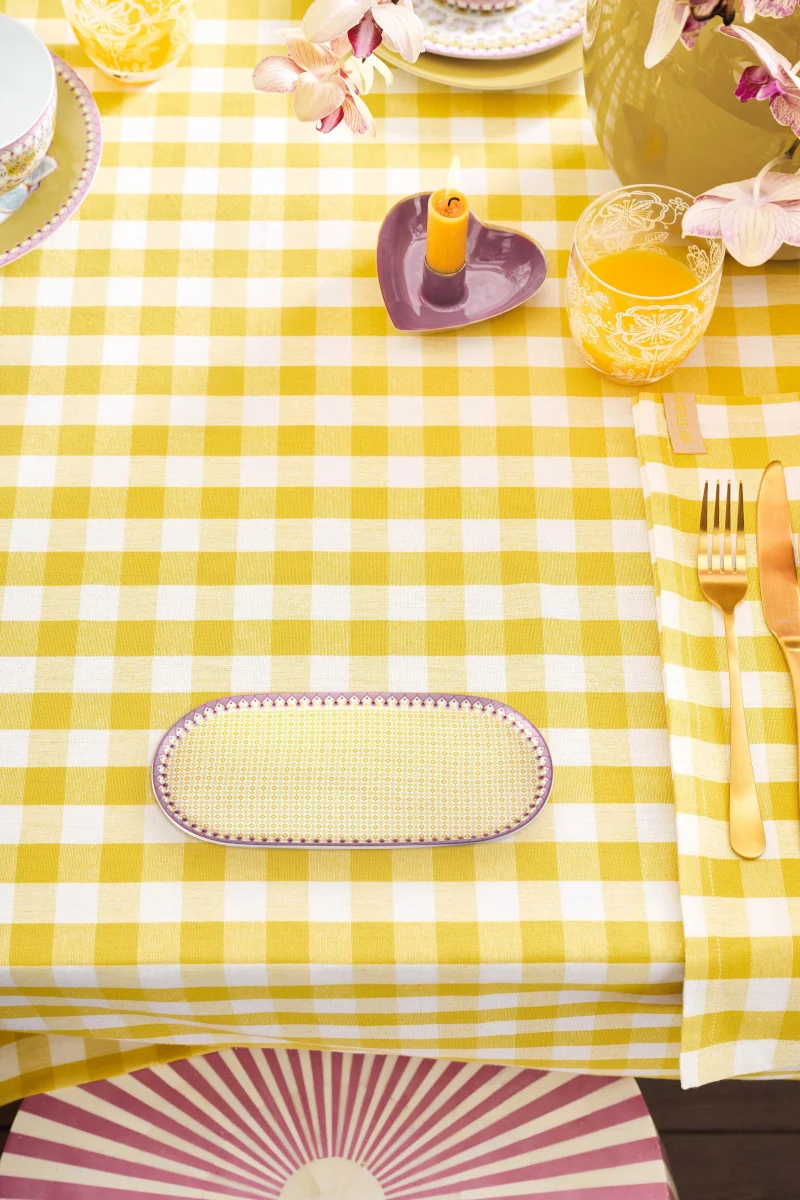 PIP STUDIO Lily&Lotus Tiles Yellow Milch- und Zuckertablett 25x12cm