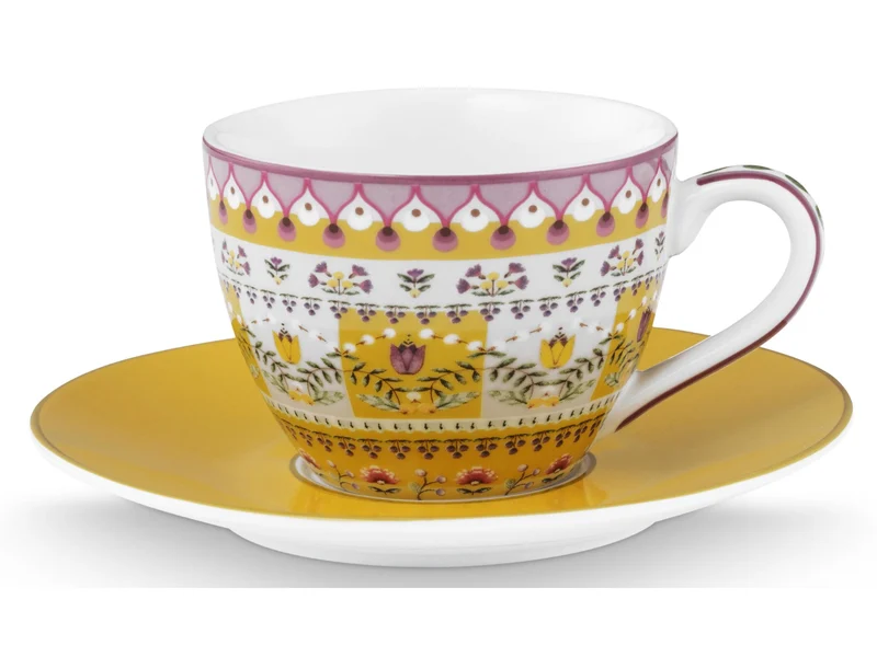 PIP STUDIO Lily&Lotus Yellow Espressotasse mit Untertasse 0,12l Set2
