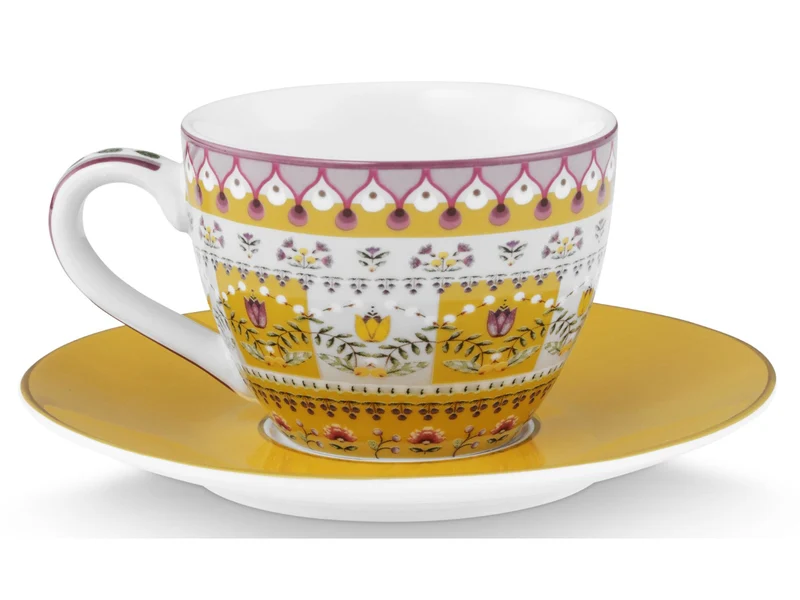 PIP STUDIO Lily&Lotus Yellow Espressotasse mit Untertasse 0,12l Set2