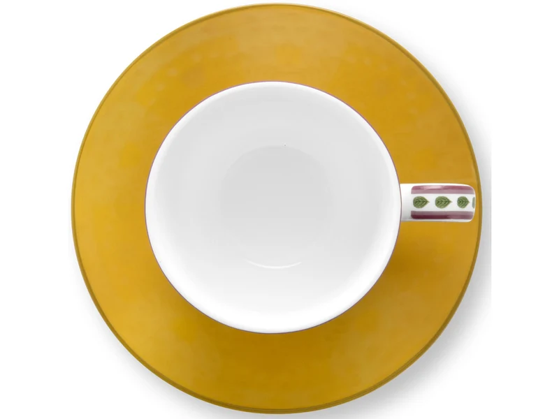 PIP STUDIO Lily&Lotus Yellow Espressotasse mit Untertasse 0,12l Set2