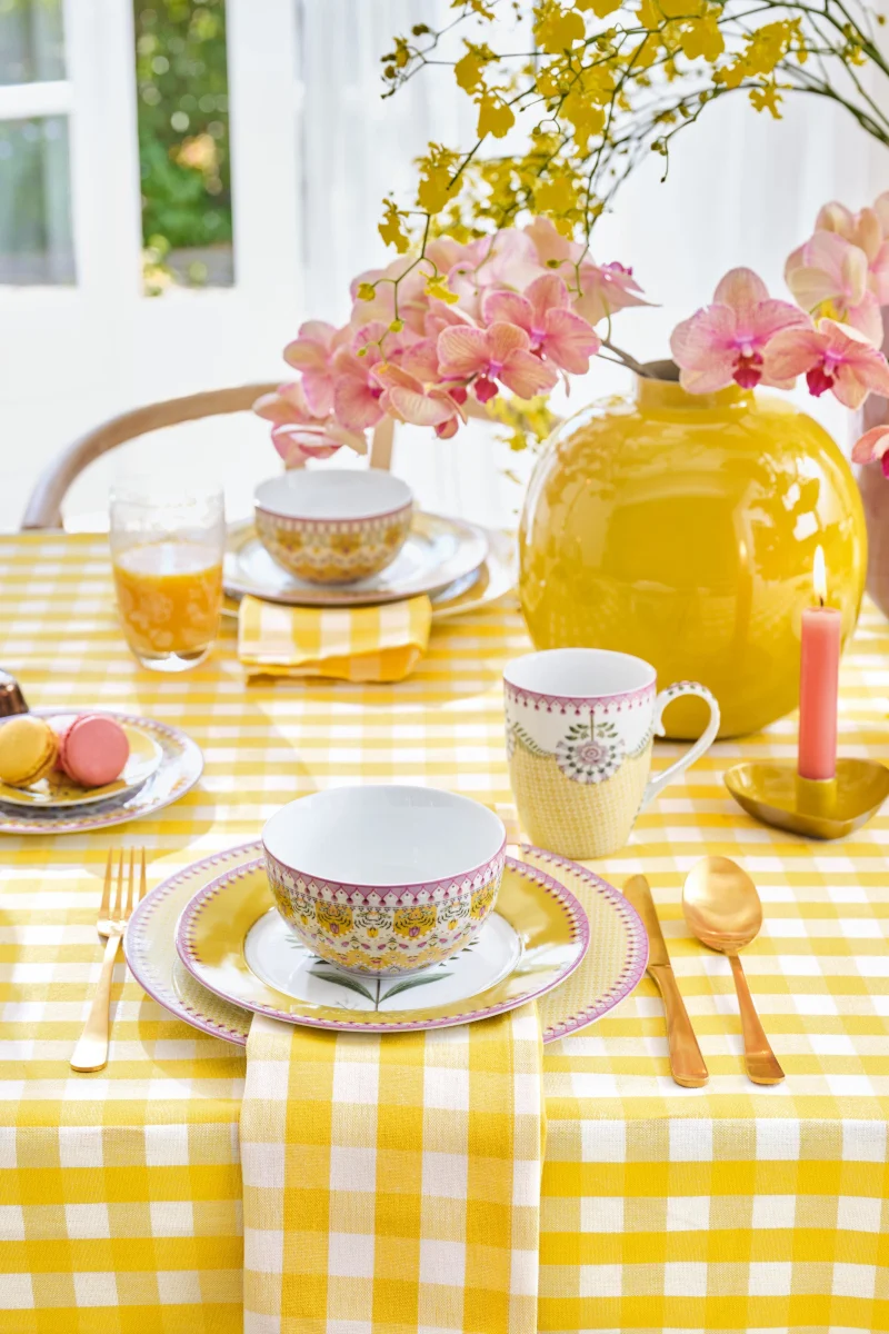 PIP STUDIO Lily&Lotus Tiles Yellow Large Henkelbecher 0,365l
