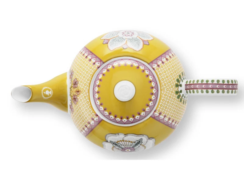 PIP STUDIO Lily&Lotus Tiles Yellow Large Teekanne 1,6l