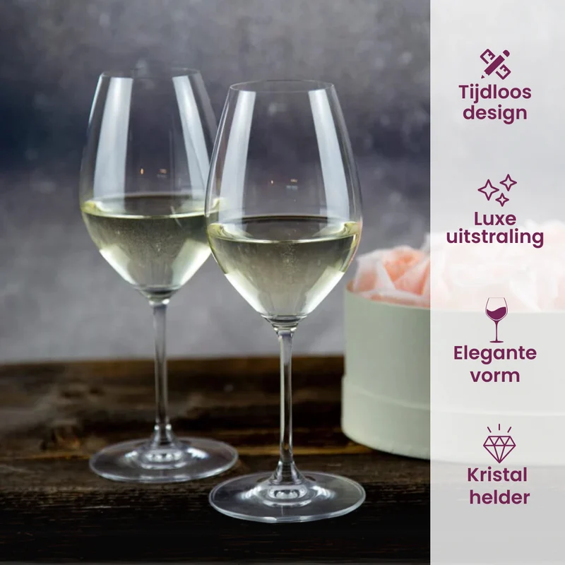 Riedel Weißweingläser Vinum - Viognier / Chardonnay - 350 ml - Zahle 6 und bekomme 8