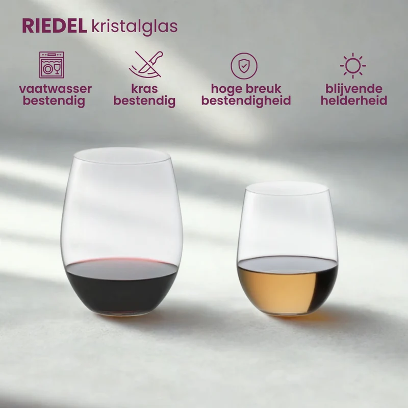 Riedel Rotweinglas-Set O Wine – 4-teilig mit Syrah-Dekanter