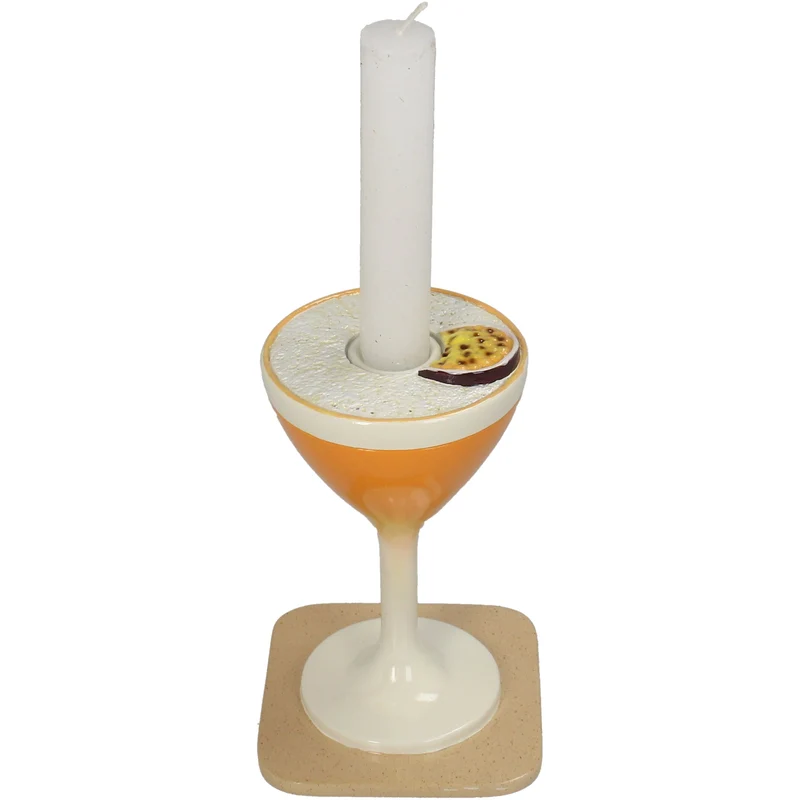 Kerzenständer Pornstar Martini Polyresin Ocker 9.7x9.7x15cm