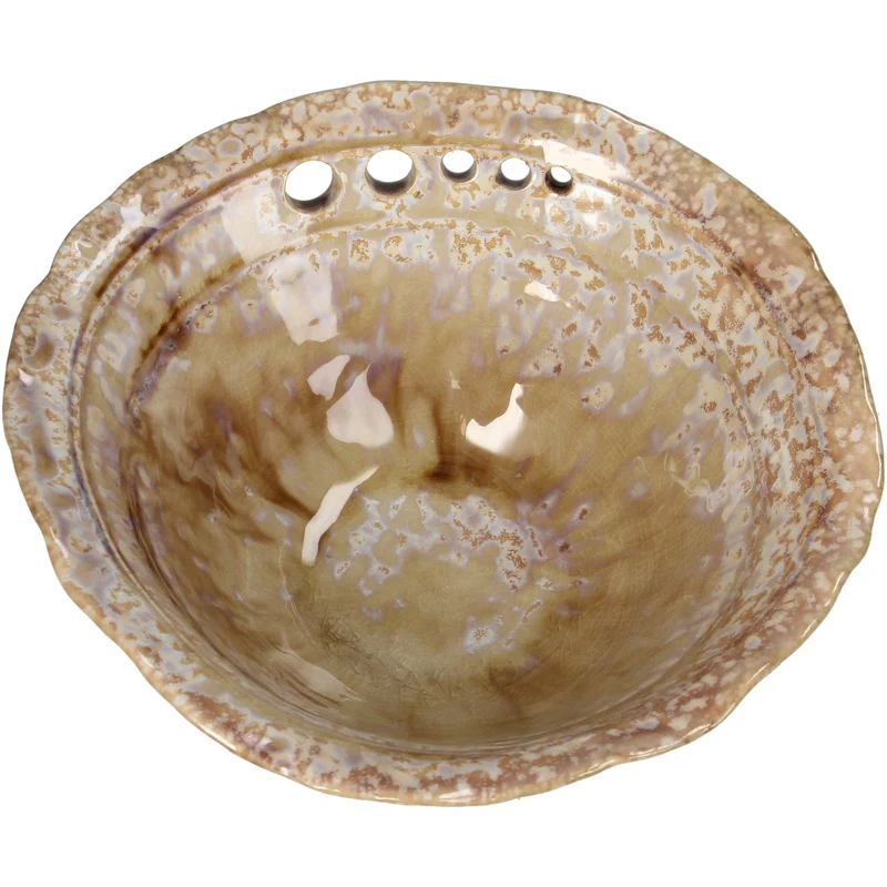 Schale Steinzeug Beige 17.5x16x7.7cm