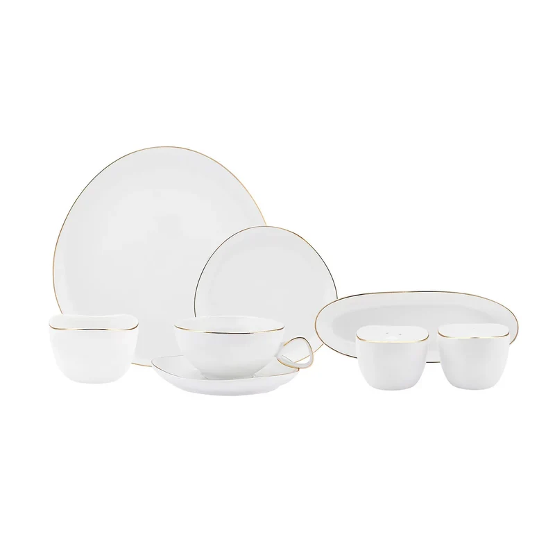 Karaca Streamline Middle Gold 28 Teile für 6 Personen Frühstücks-/Service-Set