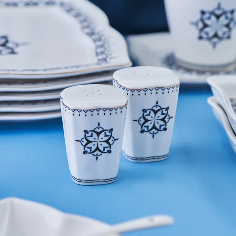 Karaca New Blau 32 Teil 6 Person Porzellan Frühstück/Service Set