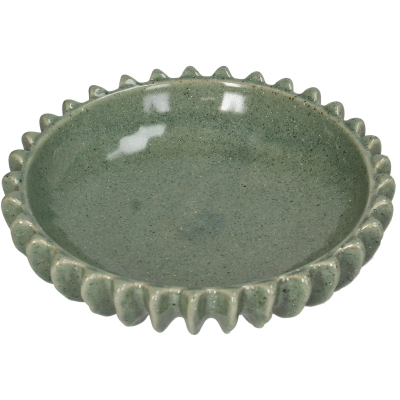 Schale Steingut Grün 20x20x5,5cm