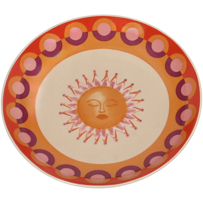 Platte Sonne Steingut Multi 16x16x2cm
